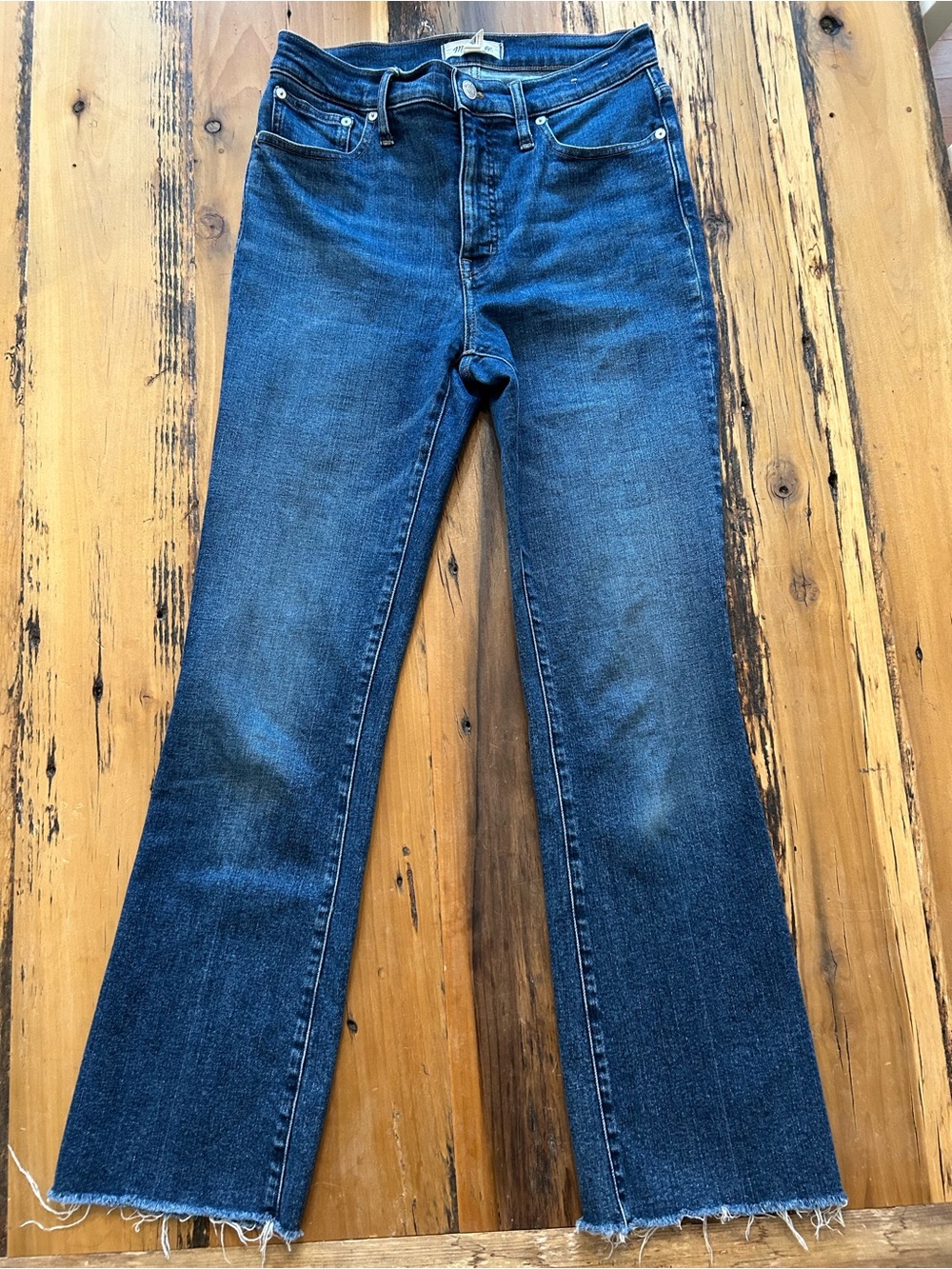 Madewell Mid Rise Kick Out Crop Jeans 27 Tall